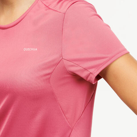 Camiseta de montaña y trekking manga corta Rosa Quechua - Talla S - Nueva