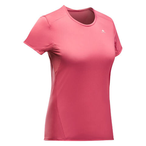 Camiseta de montaña y trekking manga corta Rosa Quechua - Talla S - Nueva