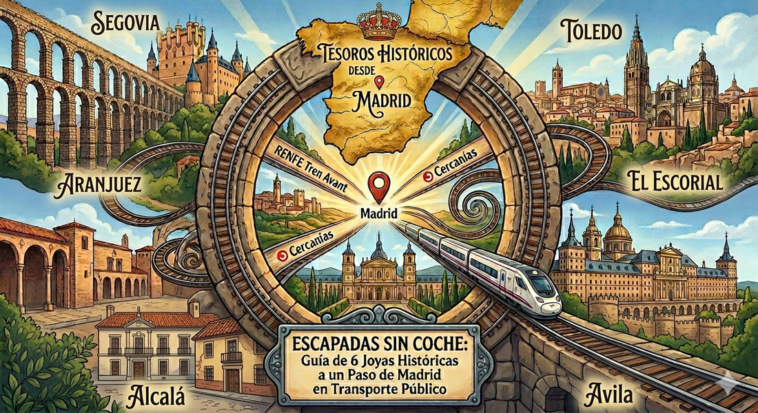 Escapadas desde Madrid: 6 Joyas Históricas a un Paso en Transporte Público