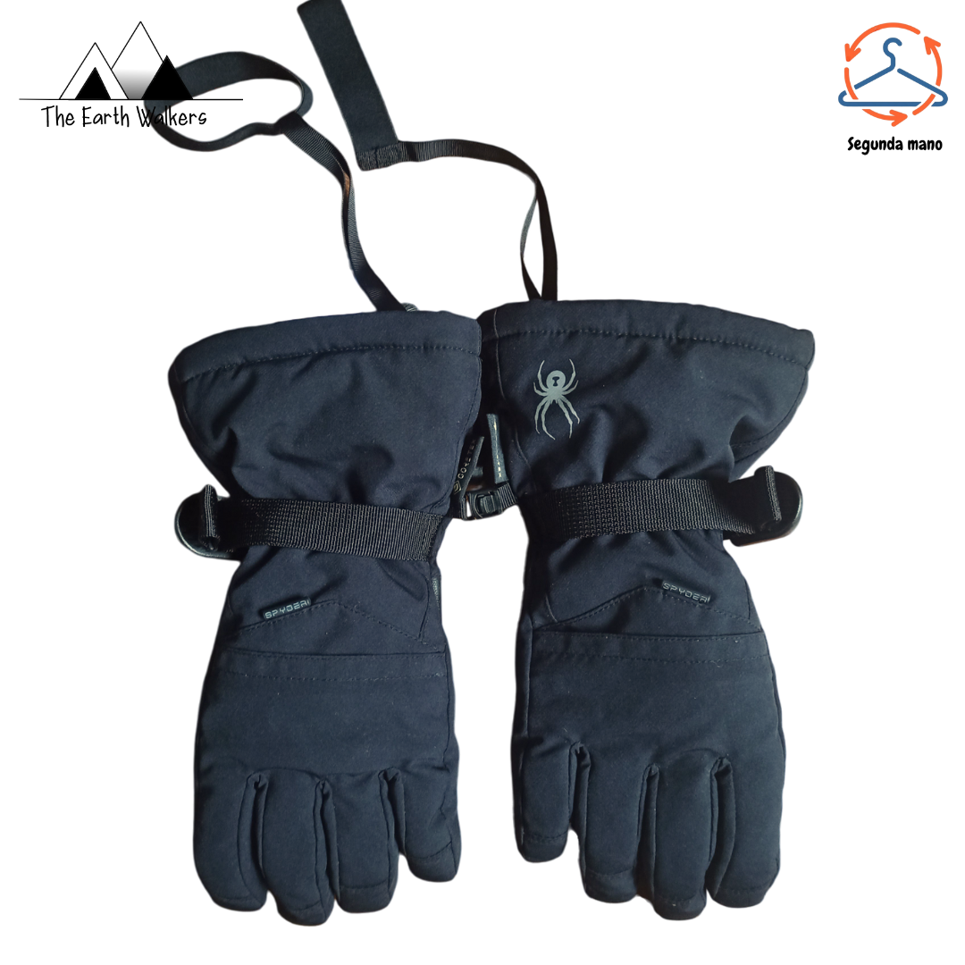 Guantes Spyder Gore-Tex Negros – Talla XS, Perfectos para Aventuras al Aire Libre