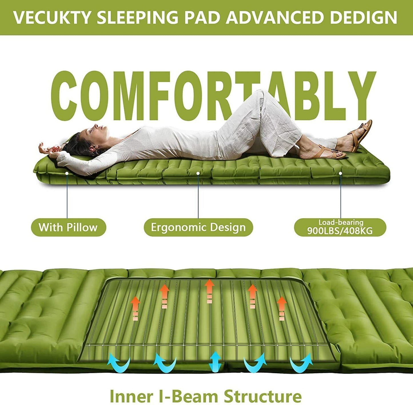 Sleeping pad individual - VECUKTY  - Nuevo