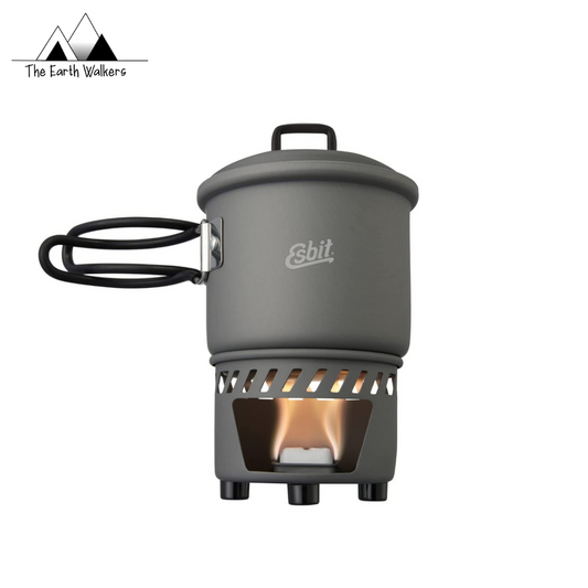 Esbit  - Juego de cocina de camping ligero de 3 piezas para uso con tabletas de combustible sólido