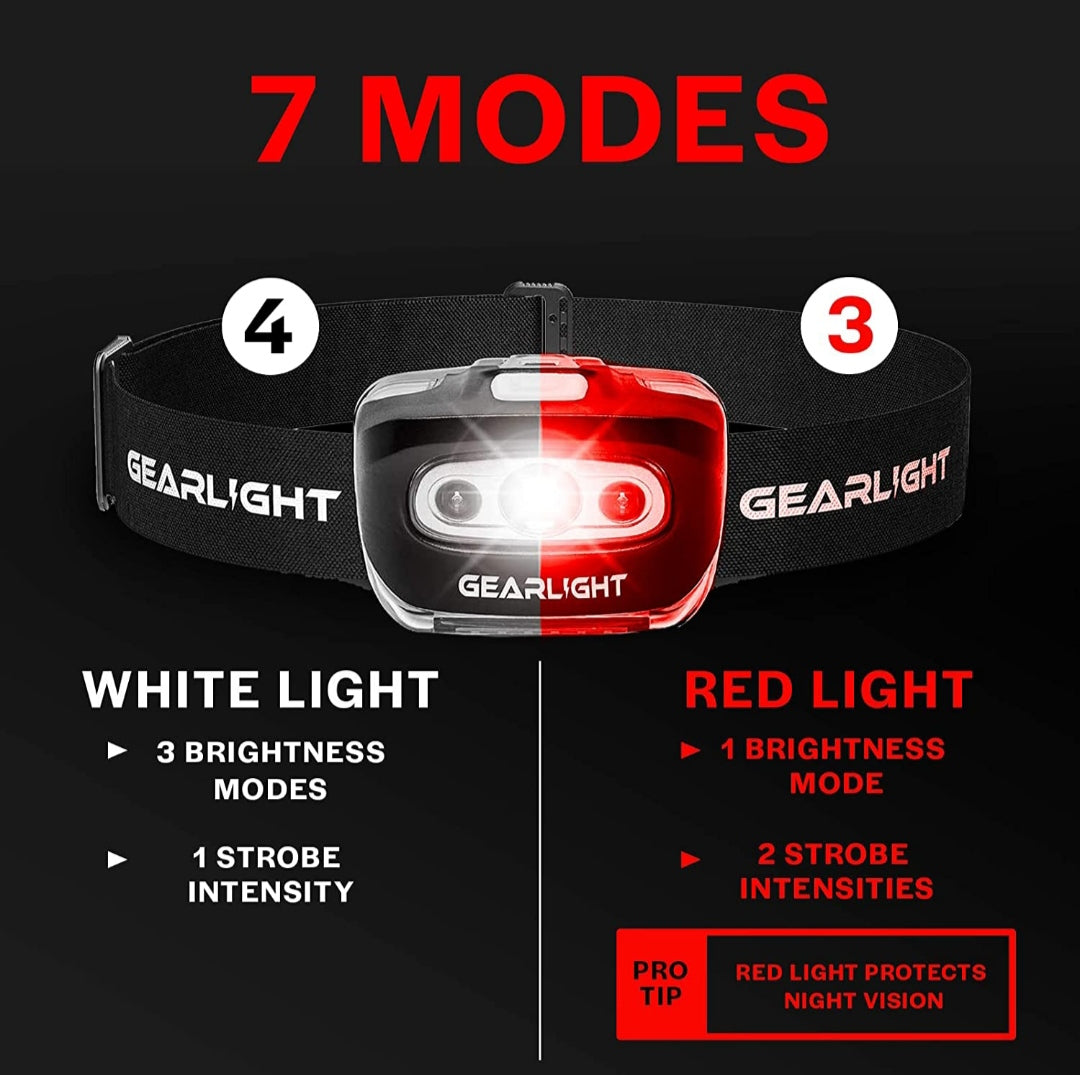 GearLight S500 - Linterna frontal LED (2 unidades) - Nuevo