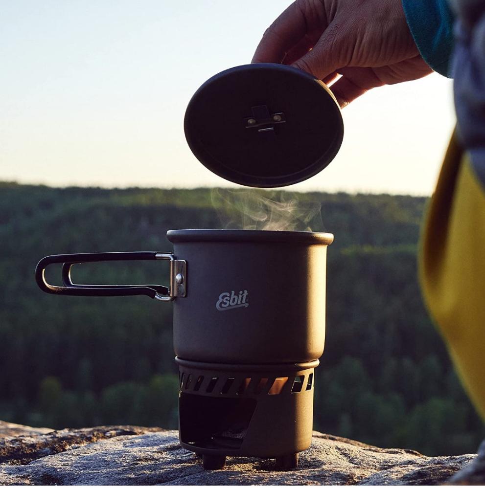 Esbit  - Juego de cocina de camping ligero de 3 piezas para uso con tabletas de combustible sólido